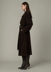 THE ELIZABETH VEGAN SUEDE TRENCH COAT