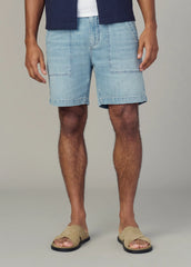 UTILITARIAN CHAMBRAY SHORTS