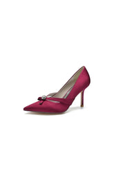 Crystal Bow Tie Pointed Toe High Heels