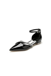 Black High Heels with Crystal Accents