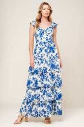 BLUEBELL MEADOWS FLORAL MAXI DRESS
