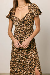 Meradith Leopard Print Midi Dress FINAL SALE