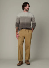 OMBRE STRIPED CREW NECK
