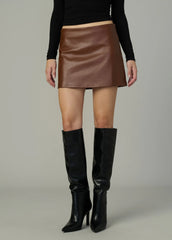 THE VEGAN LEATHER MINI SKIRT