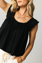 Casey Relaxed Top in Black FINAL SALE