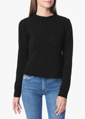 JOSEPHINE POINTELLE PUFF SLEEVE SWEATER