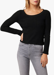 LACY SCOOP NECK LONG SLEEVE