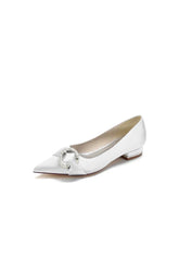Beading Pointed Toe Kitten Heels