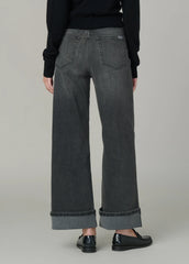 WIDE LEG CUFFED ANKLE