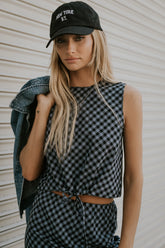 Baylor Plaid Tank