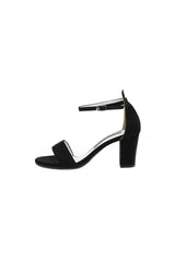 Open Toe Ankle Strap Chunky Heel Party Shoes
