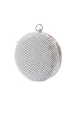 Silver Exquisite Round Party Handbag