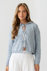 Catalina Pointelle Knit Cardigan