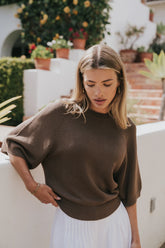 Camille Oversized Sweater in Brown