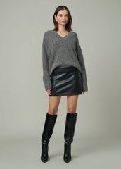 THE VEGAN LEATHER MINI SKIRT