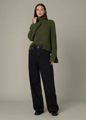 THE ELLA CABLE KNIT FUNNEL NECK SWEATER