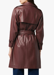 ELIZA VEGAN LEATHER TRENCH