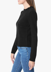 JOSEPHINE POINTELLE PUFF SLEEVE SWEATER