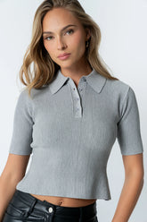 Cami Ribbed Sweater in Grey