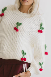 Cherry Knit Sweater FINAL SALE