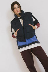 Bellese Quilted Puffer Vest in Navy FINAL SALE