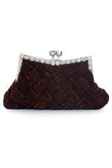 Glamourous Silk With Crystal Rhinestone Glitter Adjustable Wallets Accessories