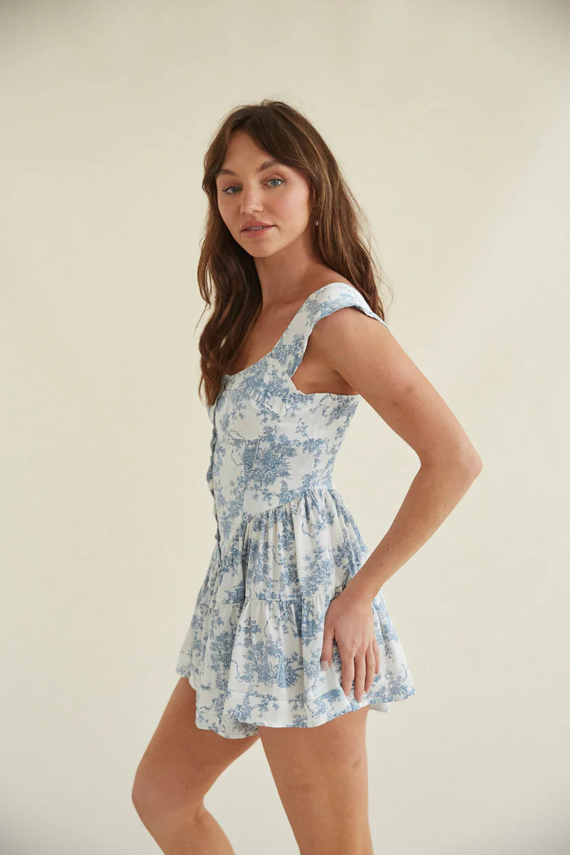 Kaylyn Bustier Button Romper