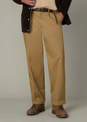 WIDE LEG PLEATED CHINO