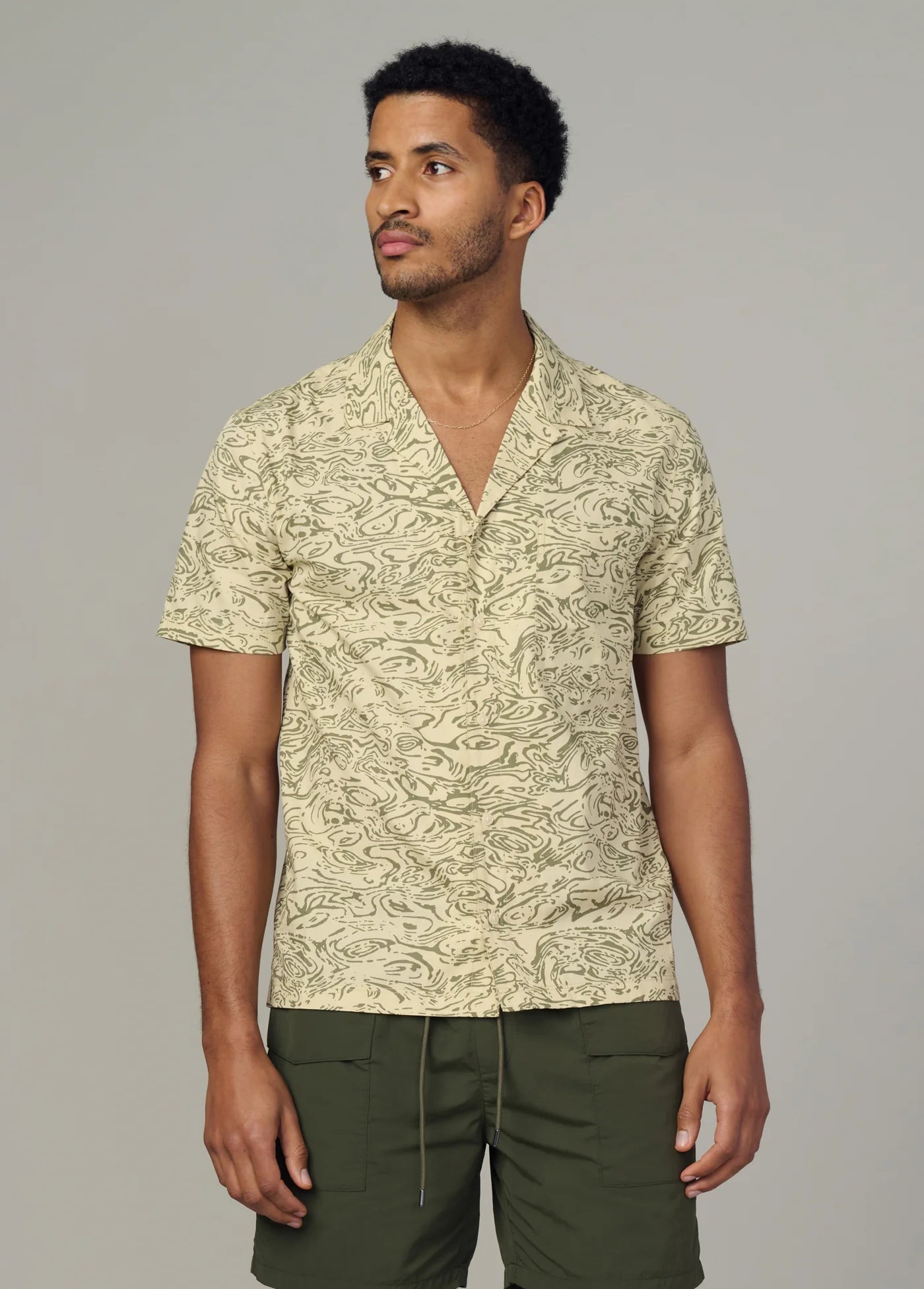 CAMP COLLAR PRINTED SHIRT