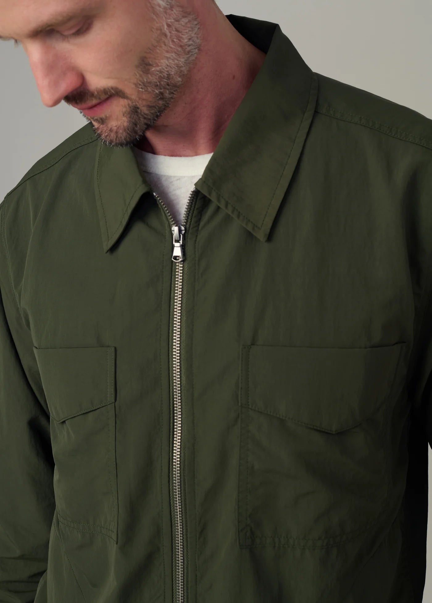 MODERN UTILITARIAN ZIP SHIRT