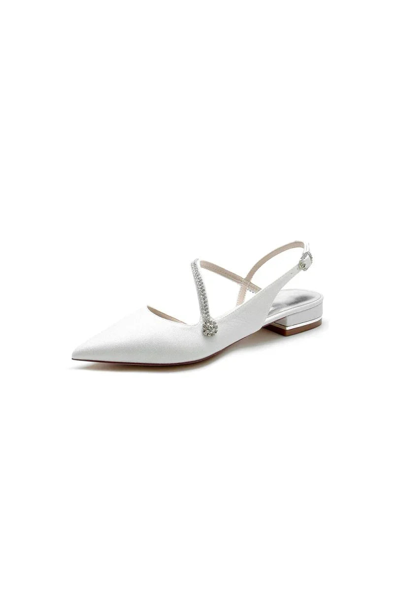 Crystal Slingback Sequin Pointed Toe Flats