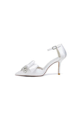 Pointed Toe With Rhinestone Stiletto Heels
