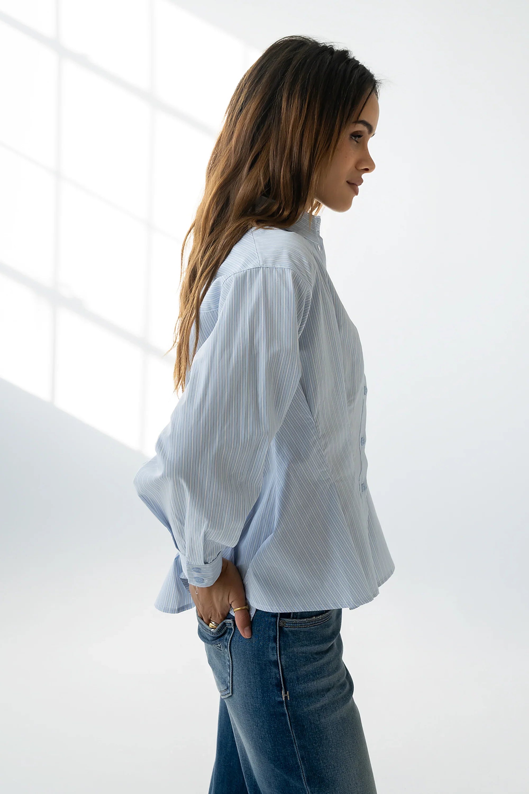 Hadley Striped Button Up