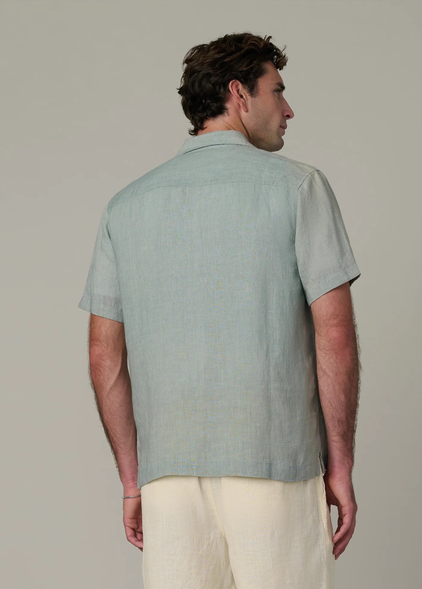 SHORT SLEEVE CAMP COLLAR SHIRT