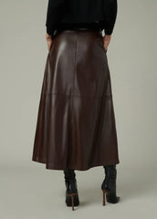 THE TAVI VEGAN LEATHER SKIRT