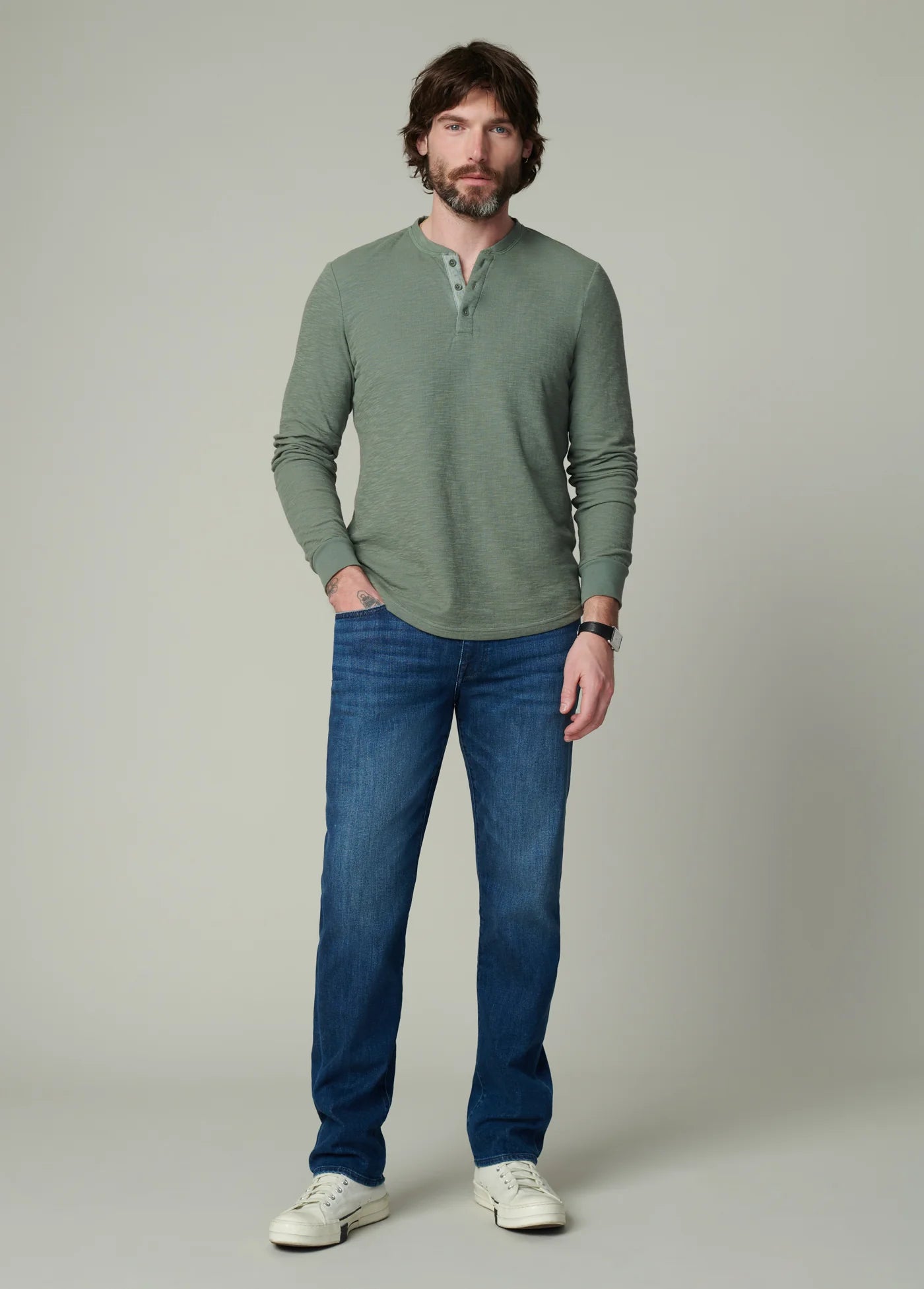 DWIGHT DOUBLE FACE HENLEY