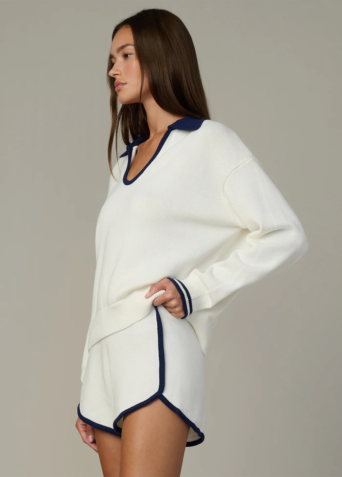 THE ROMIE POLO SWEATER