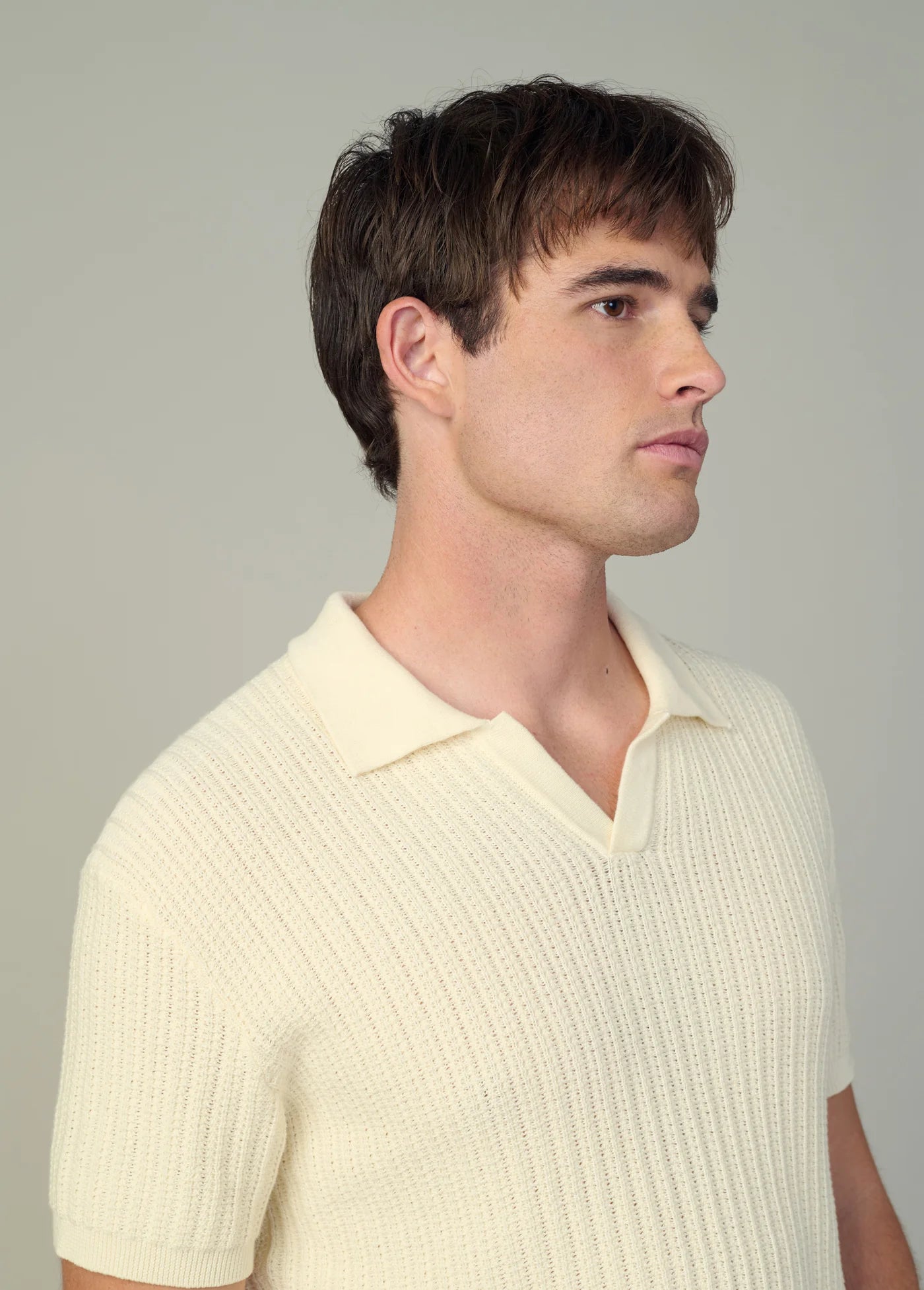 TEXTURED SWEATER POLO