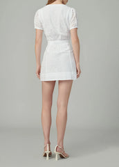 THE HALLE EYELET MINI DRESS