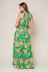 CHARITY HALTER MAXI DRESS