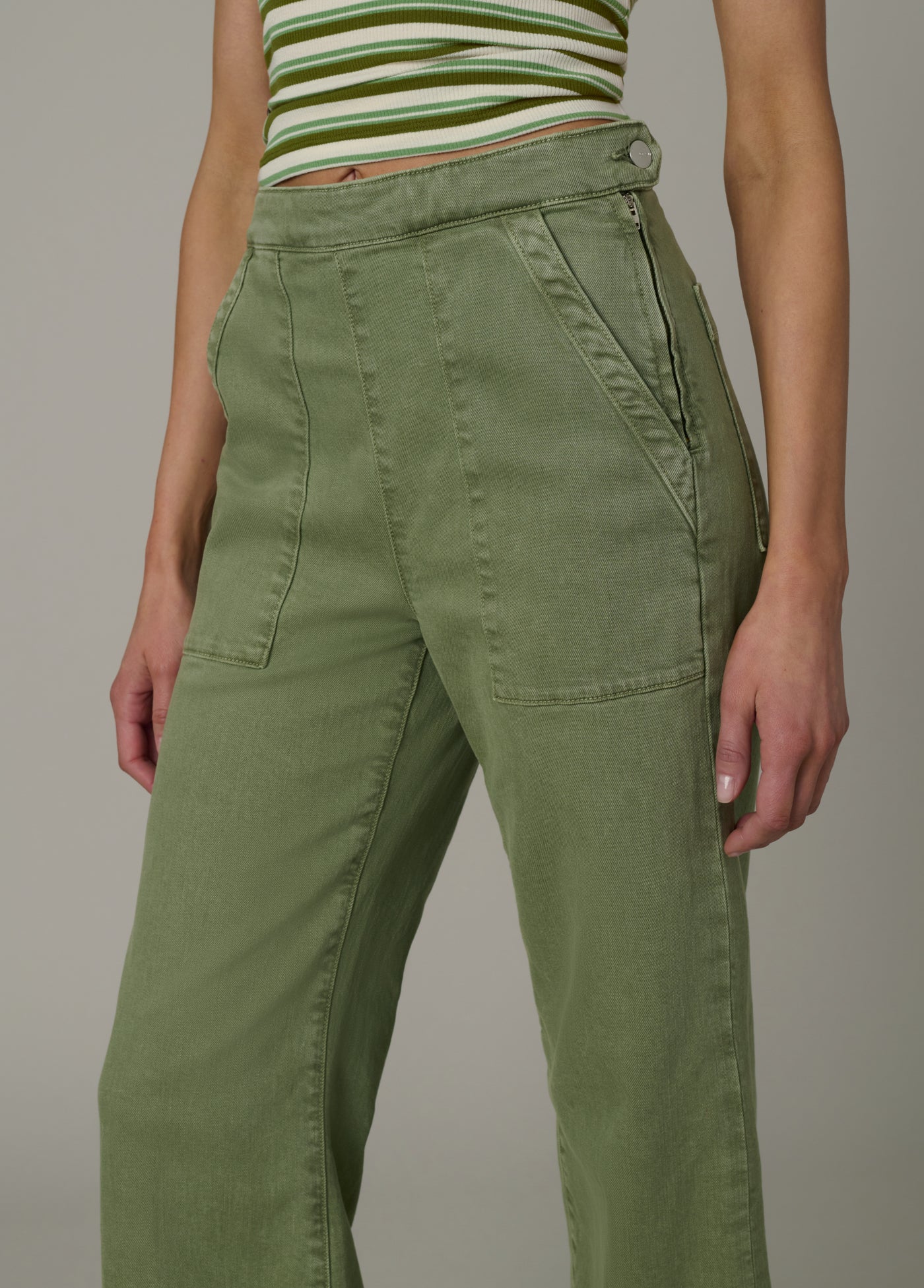 THE SIDE ZIP WIDE LEG ANKLE