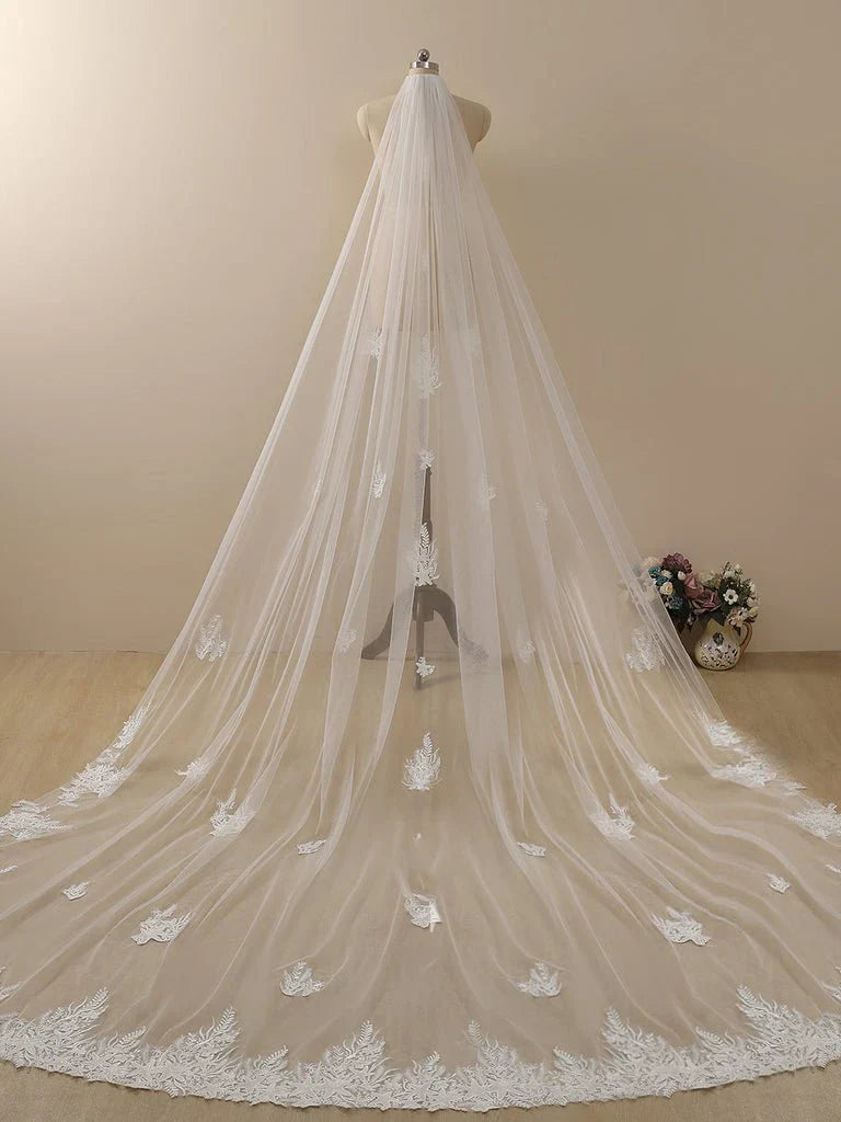 Starfish Lace Cathedral Veil Bridal Veil Wedding Veil