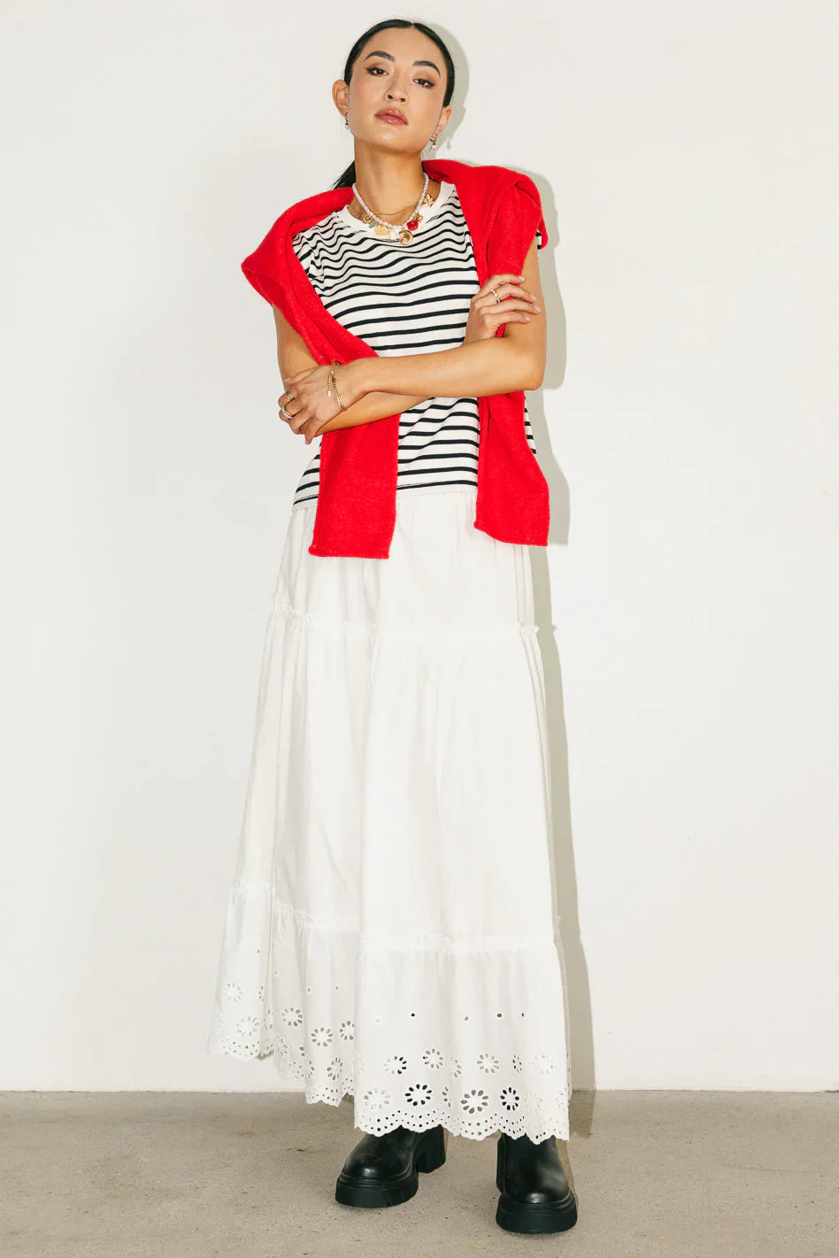 Maci Cardigan in Red