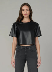 THE BOXY VEGAN LEATHER TEE