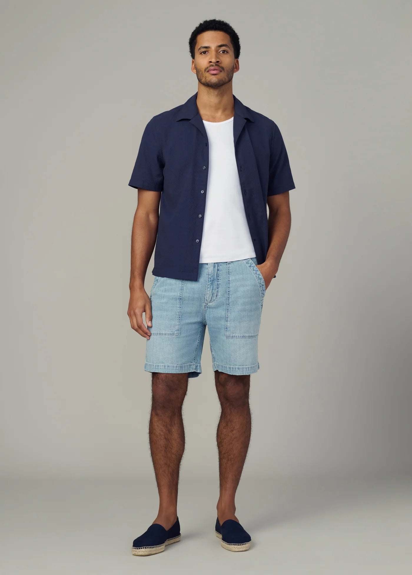 SHORT SLEEVE SEERSUCKER CAMP SHIRT