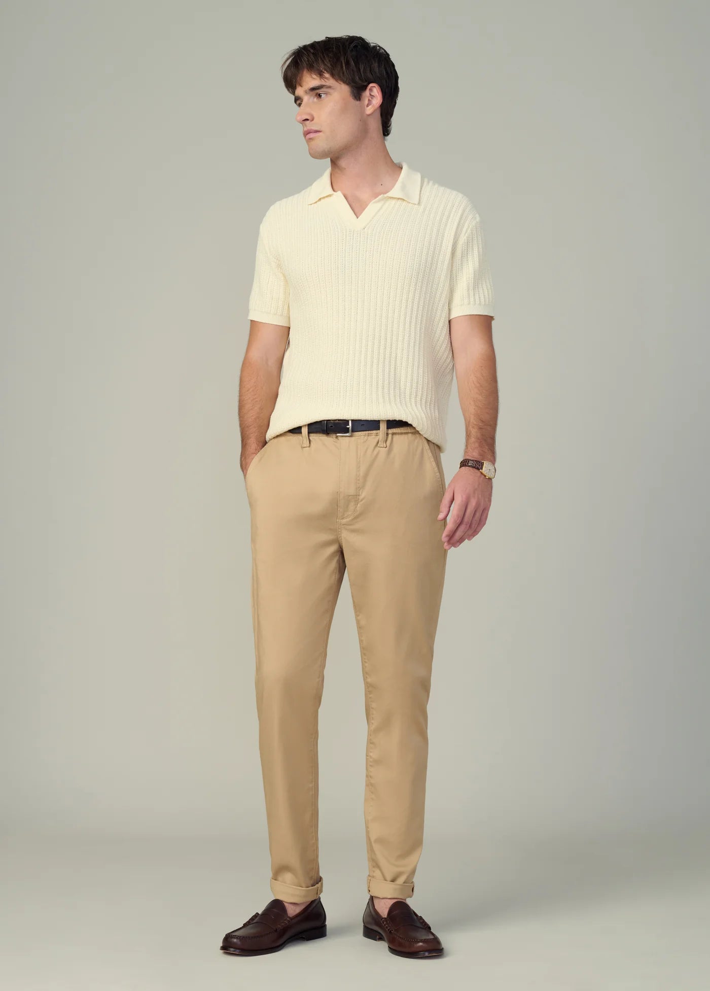 TEXTURED SWEATER POLO