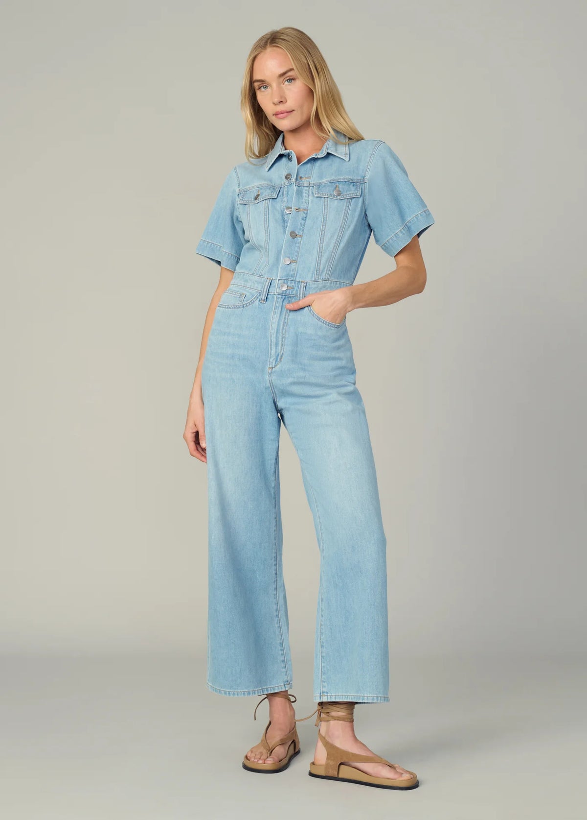 DENIM TRUCKER JUMPSUIT