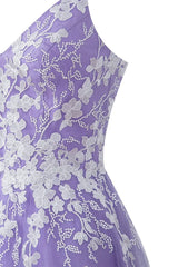 Aline Short Glitter Tulle Homecoming Dress with Appliques