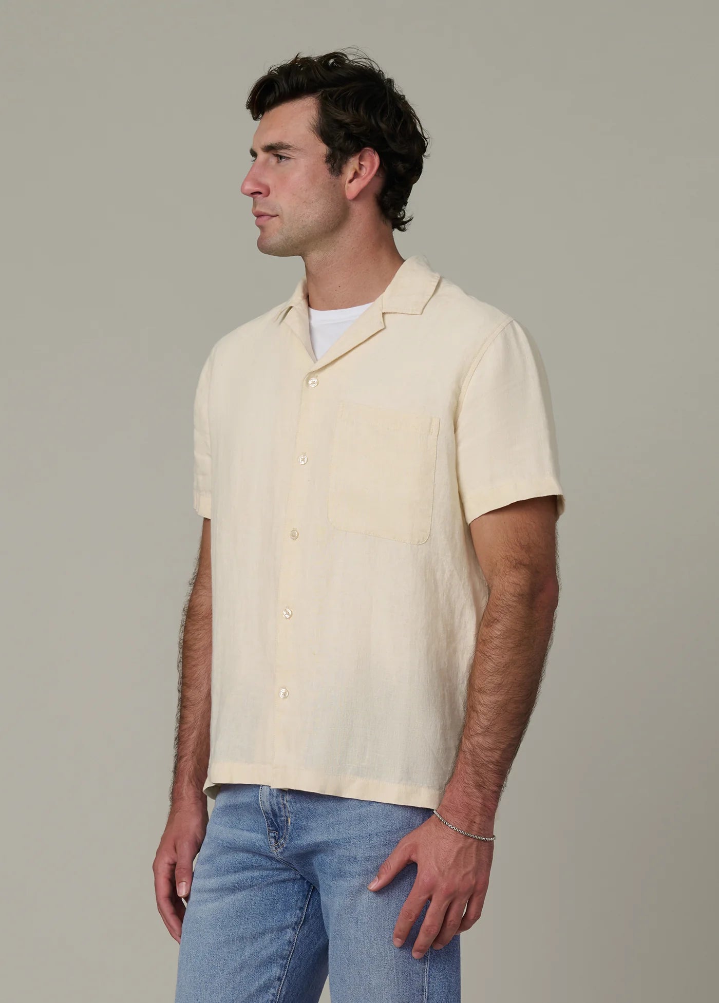 SHORT SLEEVE CAMP COLLAR SHIRT