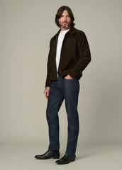SUEDE DRESS ZIP JACKET